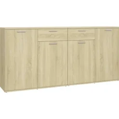 Buffet - Maison Exclusive - Sonoma eg - 160 x 36 x 75 cm - 4 døre, 2 skuffer Sonoma ek