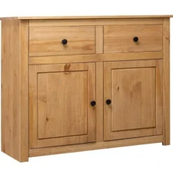 Buffet - Maison Exclusive - Massiv træ - 4 skuffer & 2 døre - 93 x 40 x 80 cm Assortiment Panama (färger och ådri
