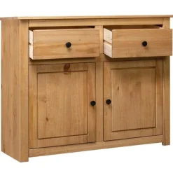 Buffet - Maison Exclusive - Massiv træ - 4 skuffer & 2 døre - 93 x 40 x 80 cm Assortiment Panama (färger och ådri