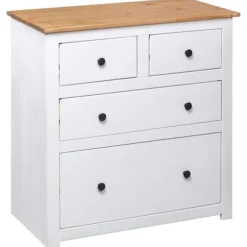 Buffet - Panama - Hvidlakeret - Massivt træ - 80 x 40 x 83 cm Vit