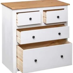 Buffet - Panama - Hvidlakeret - Massivt træ - 80 x 40 x 83 cm Vit
