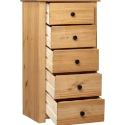 Buffet - Panama - Pin massiv - 5 skuffer - 46 x 40 x 89 cm
