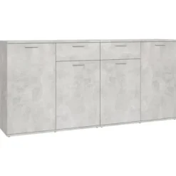 Buffet bas - Maison Exclusive - Grå beton - 160x36x75 cm - Ingeniørtræ Betonggrå
