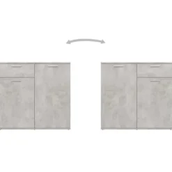 Buffet bas - Maison Exclusive - Grå beton - 160x36x75 cm - Ingeniørtræ Betonggrå