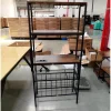 Buffet de Cuisine 165 cm Multi-Niveau COSTWAY, Stikdåse, Glas- og Krusholdere, 24 Flaskeholdere, 8 Kroge