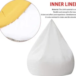 [CA] 70x80cm Sækkestolsforing Indre Foring Med Lynlås Let At Rengøre Til Dagligstue Soveværelse Legeværelse Ingen Betræk (FMY)