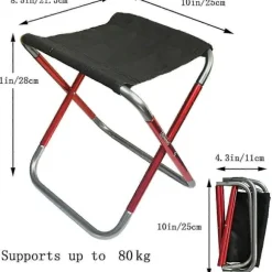Camping Foldbar Stol Mini Udendørs Sammenklappelig Slacker Stole Sæde