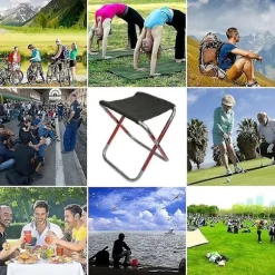 Camping Foldbar Stol Mini Udendørs Sammenklappelig Slacker Stole Sæde