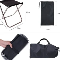Camping Klapstole, Lille Bærbar Klapstol, Ultra Let, ZQKLA
