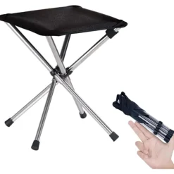 Camping skammel, lille foldbar stol, 30 cm letvægts foldbar skammel, kompakt rygsæk skammel med bæretaske