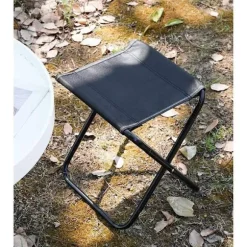 Campingstol - Klapstol - Campingstol - Fiskestol - Letvægts udendørs siddeplads - Åbning: 26 x 23 x 24 cm - Sort