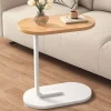 C-format sidebord & sofabord – lille træ kaffebord, der glider under sofa og seng