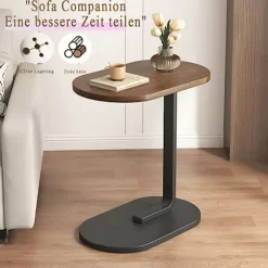 C-formet sidebord, 360° drejeligt og vippeligt C-formet endebord, laptop-stander sofabord til sofa/seng 45x30x60cm