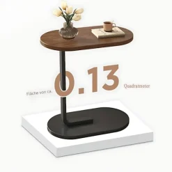 C-formet sidebord, 360° drejeligt og vippeligt C-formet endebord, laptop-stander sofabord til sofa/seng 45x30x60cm