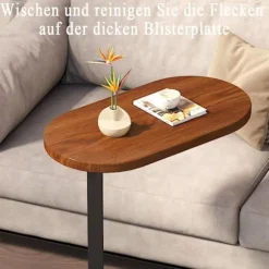 C-formet sidebord, 360° drejeligt og vippeligt C-formet endebord, laptop-stander sofabord til sofa/seng 45x30x60cm