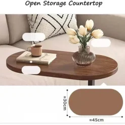 C-formet sidebord & sofabord – lille træ coffee table, der glider under sofa og seng_TF_TF Trä