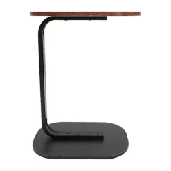 C-formet Sidebord Fritstående Sofabord Walnut Black
