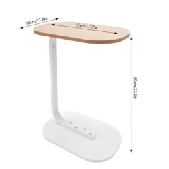 C-formet sidebord Fritstående sofabord - FX- Log White Log White