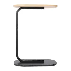 C-formet Sidebord Fritstående Sofabord_jarx Log Black