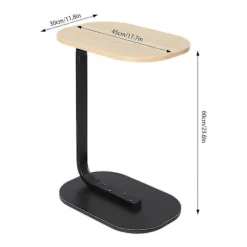 C-formet Sidebord Fritstående Sofabord_jarx Log Black