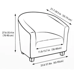 Chesterfield lænestol betræk, Jacquard stretch badekar