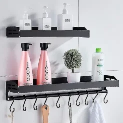 50cm Aluminium Væghængt Køkken Multifunktionel Hylde