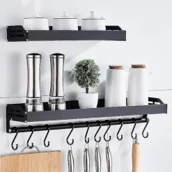 50cm Væghængt Køkkenhylde i Aluminium - Multifunktionel