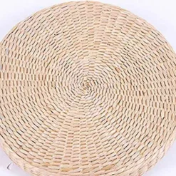 45cm Yoga Måtten Rund Pouf Gulvpude Pude Halm Meditation Fortykkelse Blød Yoga Udstyr