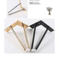 10cm-40cm Bordben af jern Kabinetben Hårnålsbordben Metal Møbelben 1 Stykke Guld 30cm Gold 30cm