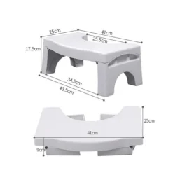 Colon Health Companion, Ergonomisk afføringsskamle, Bærbar potte-fodskammel til effektiv eliminering, Familievenligt toiletredskab, Kraftig med