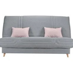 COMFORT BULTEX Clic clac 3 steder - Grå stof - Fremstillet i Frankrig - L 192 x D 95 x H 101 - MONA Lätt gis