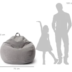 Comfort Line indendørs sækkestol - 70 x 80 x 50 cm - gulvpude, B