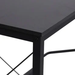 Computer Skrivebord L-Shape Hjørne Skrivebord, Vinkel Skrivebord, Mdf, Sort, 150X150X76Cm