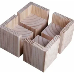 [COQQ] 4-pak Møbelhævere Træmøbelhævere, Skrivebords- og sengehævere Møbelløftefødder Ben op til til Skrivebord Bord Seng (Størrelse: 5x5x5cm)..