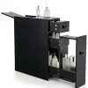 COSTWAY Badeværelsesmøbler med hylde og opbevaringsskuffe WC-skabe 16 x 48 x 58CM i sort træ