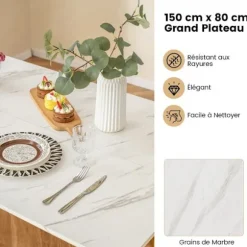 COSTWAY 4-delt spisebordssæt med bænk og 2 skamler Moderne med metalben til lejlighed, spisestue