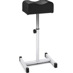 COSTWAY Pedicure skammel med justerbar sædehøjde 45-65 cm, tyk og blød pude, til manicure benpleje, belastning 10 kg Svart