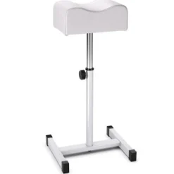 COSTWAY Pedicure skammel med justerbar sædehøjde 45-65 cm, tyk og blød pude, til manicure benpleje, hvid Vit