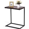 COSTWAY U-formet stue kaffesofa endebord - industriel stil MDF træ og metal 55x35x65CM