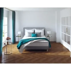 DEKO DREAM Memoflex Madrassæt 140 x 190 cm + boxspring - 5 zoner og memoryskum - 16 cm Vit