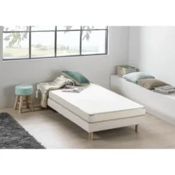 DEKO DREAM Skummadras 90 x 190 cm - Fast komfort - Tykkelse 12 cm - KIETOA Vit