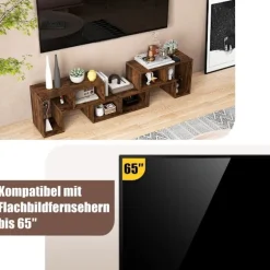 3-delt tv-skab i træ til tv op til 65