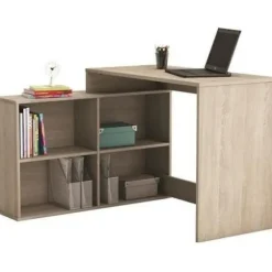 DEMEYERE Moderne hjørneskrivebord Shannon eg indretning - L 112 cm - NAGANO Shannon ek dekor