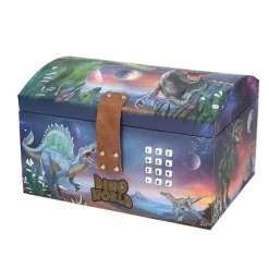 Dino World Skattekiste med kode, lys og lyd