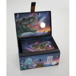 Dino World Skattekiste med kode, lys og lyd