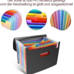 Dokumentmappe A4-rummappe Filorganiser med elastikbånd og låseknap Organiseringsmappe til dokumenter eller papir til hjemmet eller kontoret