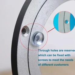 Drejebord af aluminiumslegering, kraftigt drejeligt drejebord Lazy Susan roterende leje drejebord rundt spisebord glat drejeplade hardware, 4'