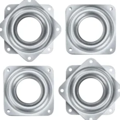 Drejebordslejer - 4 stk. - 71 * 8 mm - Drejebord - Drejelig ring - Firkantet - Sølv - Metal - Kuglelejer - Kan drejes 360 grader - Velegnet til d