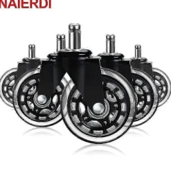Drejelige Gummihjul Kontorstol Hjul Udskiftning 60kg Bløde Sikre Rollerblade Stil 10mm 10mm