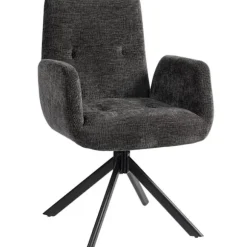 Drejestol, moderne design, sort, 120 kg kapacitet